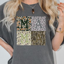 Load image into Gallery viewer, Mama Camo Blocks Comfort Color Tshirt
