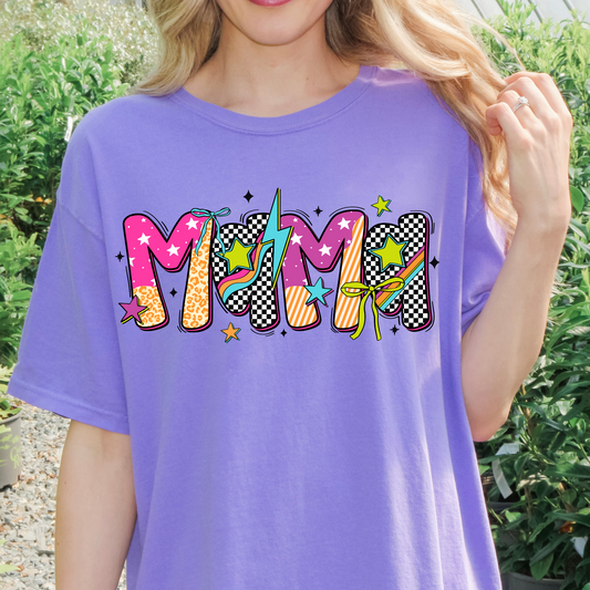Retro Colorful Mama Comfort Color Tshirt