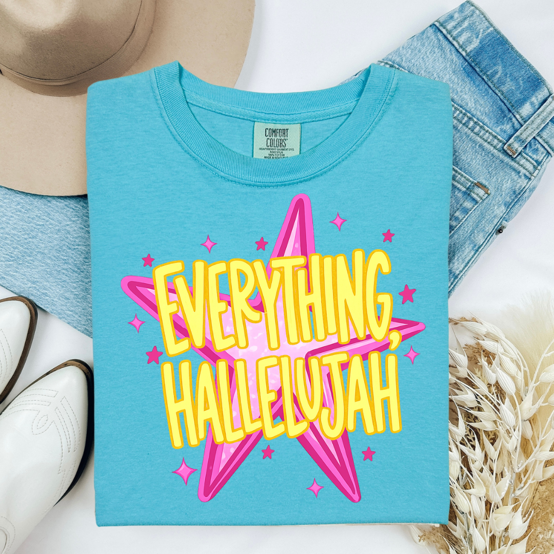 Everything Hallelejah Comfort Color Top