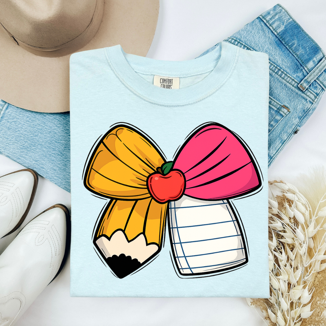 Back to School Bow Comfort Color Top