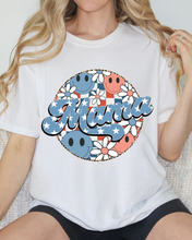 Load image into Gallery viewer, Red, white and Blue Mama Comfort Color  Tshirt

