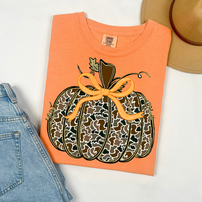 Pretty in Camo Pumpkin Comfort Color Top